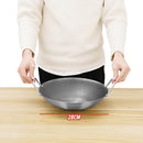 idrop [ 28CM / 32CM / 36CM ] Nonstick Stainless Steel Honeycomb Cooking Wok / Periuk Masak Keluli Tahan Karat Honeycomb / 不锈钢双耳蜂窝炒锅