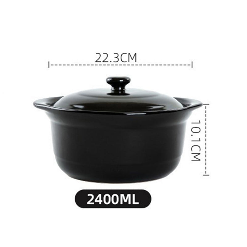 idrop [ 1800ml / 2400ml ] Porcelain Claypot Cooking Pot / Periuk Claypot Seramik / 陶瓷煲仔锅