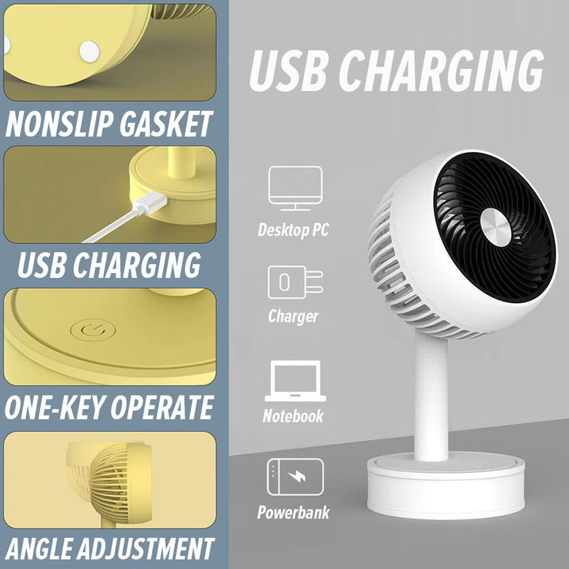 idrop Desktop Rechargeable USB Cooling Fan / Kipas USB Meja / 简约台式氛围灯充电风扇(USB)