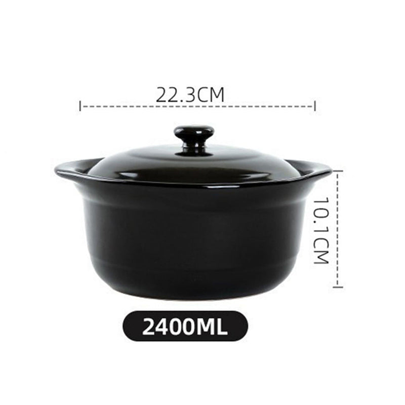 idrop [ 1800ml / 2400ml / 2800ml ] Porcelain Claypot Cooking Pot / Periuk Claypot Seramik / 陶瓷煲仔锅