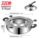 idrop [ 32CM ] Stainless Steel Lifting Rotating Hotpot / Keluli Tahan Karat Mengangkat Hotpot Berputar / 美式(带组合盖)不锈钢升降火锅32CM