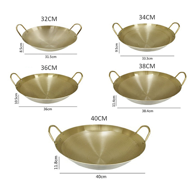 idrop Golden Nonstick Honeycomb Anti Scratch Resistant Kitchen Cooking Wok / Periuk Memasak Honeycomb Masak Tidak Lekat  / 金色不粘蜂窝防刮耐厨房烹饪炒锅