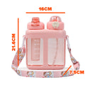 idrop 1600ml 2 IN 1 Double Bottle Drinking Flask Dual Water Cup / Botol Minuman Dua Dalam Satu / 1600ml 二合一双瓶饮水瓶双水杯