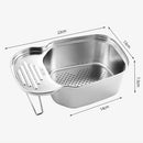idrop  SUS304 Stainless Steel Sink Drain Basket / Bekas Basuh Keluli Tahan Karat SInki / (强力胶)304不锈钢多用水槽沥水架本色款