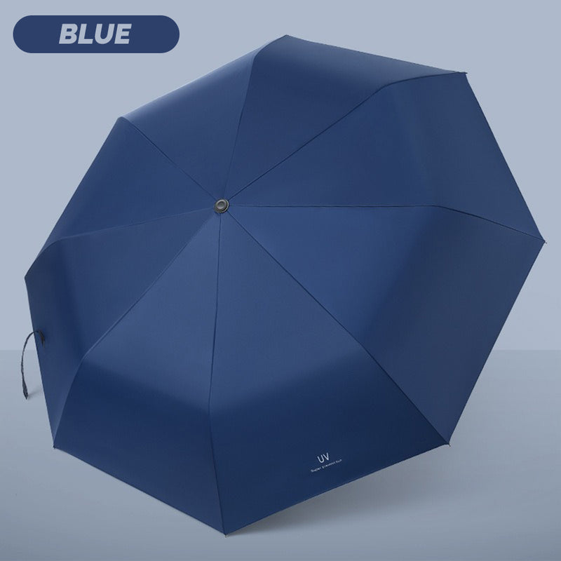 idrop UV Super Prevent Sun Compact Folding Sunscreen Waterproof Umbrella / Payung Hujan Dan Sinaran UV Mudah Alih / 手动uv雨伞厂家批发折叠太阳伞小防晒黑胶三折户外黑胶遮 阳伞商务