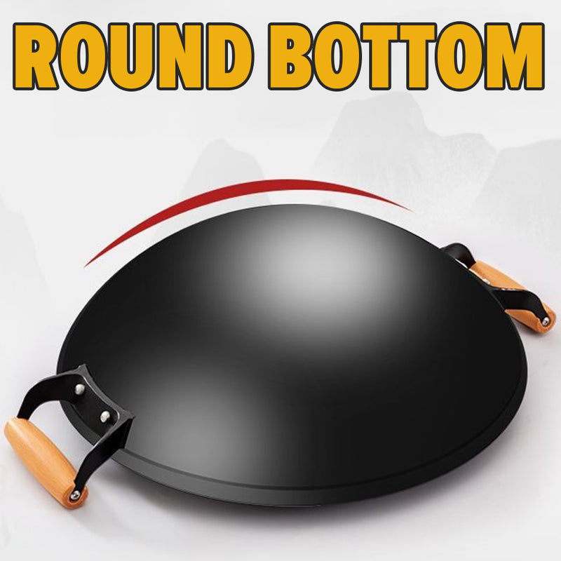 idrop [ 40CM 42CM ] Round Iron Cooking Wok / Kuali Masak Bulat / 新款陆一川铁锅