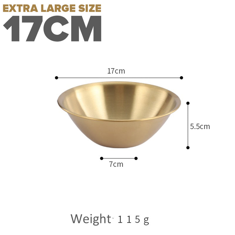 idrop Gold Plated V-Shape Bowl Stainless Steel 201 / Mangkuk Warna Emas Keluli Tahan Karat Bentuk V /