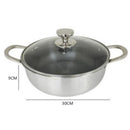 idrop [ 28CM / 30CM ] Stainless Steel Honeycomb Hot Pot Periuk Hot Pot / Keluli Tahan Karat Corak Honeycomb / 不锈钢蜂窝火锅