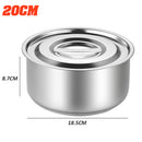idrop [ 16 / 18 / 20CM ] 3 SET Kitchen Stainless Steel Pot Bowl / Set 3 Periuk Mangkuk Keluli tahan Karat / 16-20CM味盅三件套(STOCK POT)(16-18- 20)