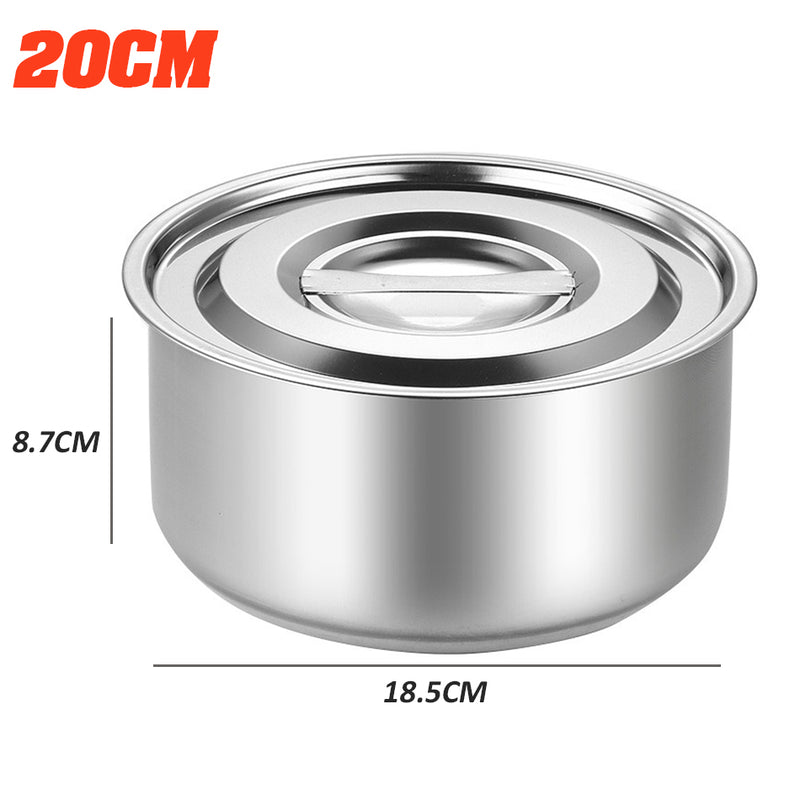idrop [ 16 / 18 / 20CM ] 3 SET Kitchen Stainless Steel Pot Bowl / Set 3 Periuk Mangkuk Keluli tahan Karat / 16-20CM味盅三件套(STOCK POT)(16-18- 20)