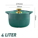 idrop Heat Resistant Casserole Ceramic Pot with Glass Lid [ 3L 4L 5L ] / Periuk Seramik Dengan Penutup / 玻璃盖耐热砂锅陶瓷锅