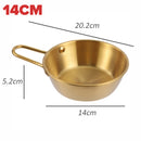 idrop [ 12CM ~ 14CM ] Gold Plated Stainless Steel Single Handle Pot Bowl / Periuk Mangkuk Satu Pemegang Berwarna Emas / 不锈钢单柄米酒碗