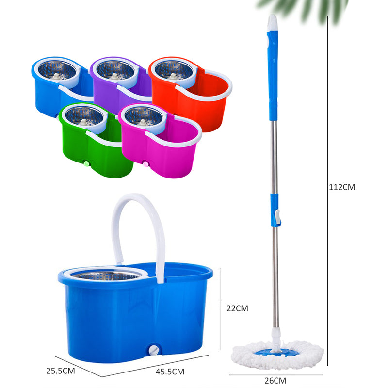 idrop Cleaning Mop With Rotary Mop Bucket / Mop Cuci Lantai / (钢篮)8字桶带防水孔拖把(好神拖)