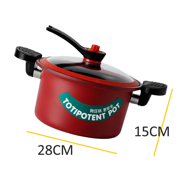 [ 26CM / 28CM ] Micro Pressure Cooker Pot / Periuk masak Tekanan Mikro / 不粘锅压力锅汤锅电磁炉燃气通用锅用家用
