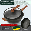 idrop [ 32CM ] 2 IN 1 Multifunction Maifan Nonstick Ceramic Coated Cooking Pot & Steamer Cookware Set / Periuk Masak & Stim Masak Tidak Lekat / [ 32CM ] 二合一多功能不粘陶瓷涂层烹饪锅和蒸锅炊具套装  [ FREE SPATULA & SPONGE]