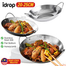 idrop [ 20CM~25CM ] Stainless Steel 304 Honeycomb Cooking Wok Pan / Kuali Masak Keluli Tahan Karat Honeycomb /  加厚304不锈钢干锅
