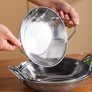 idrop [ 20CM~25CM ] Stainless Steel 304 Honeycomb Cooking Wok Pan / Kuali Masak Keluli Tahan Karat Honeycomb /  加厚304不锈钢干锅