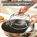 idrop【 16CM / 19CM 】Stainless Steel Pot Stand Heat Resistant Trivet Multi Function Steamer Rack Kitchen Pot Holder Kitchen Tool Alas Periuk Keluli Tahan Karat 16CM / 19CM Alas Tahan Panas Rak Kukus Serbaguna Pemegang Periuk Rak Peralatan Dapur Rumah (S)