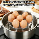 idrop 6 Hole Stainless Steel Egg Steamer Rack Round Fish Egg Heat Resistant Pot Trivet Thickened Cooking Rack Kitchen Tool Rak Kukus Telur 6 Lubang Keluli Tahan Karat Rak Bulat Ikan Telur Alas Tahan Panas Periuk Tebal dan Kukuh Alat Dapur Serbaguna (S)