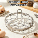 idrop 6 Hole Stainless Steel Egg Steamer Rack Round Fish Egg Heat Resistant Pot Trivet Thickened Cooking Rack Kitchen Tool Rak Kukus Telur 6 Lubang Keluli Tahan Karat Rak Bulat Ikan Telur Alas Tahan Panas Periuk Tebal dan Kukuh Alat Dapur Serbaguna (S)