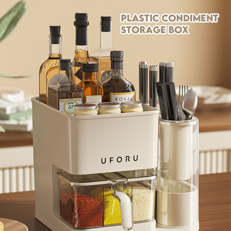 idrop Plastic Condiment Storage Box / Kotak penyimpanan perasa plastik / 塑料调味X品收纳盒