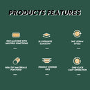 idrop 2L Square Three-Layer Steamed Rice Box / Kotak Nasi Kukus Tiga Lapis Persegi 2L / 2L方形三层蒸煮饭盒