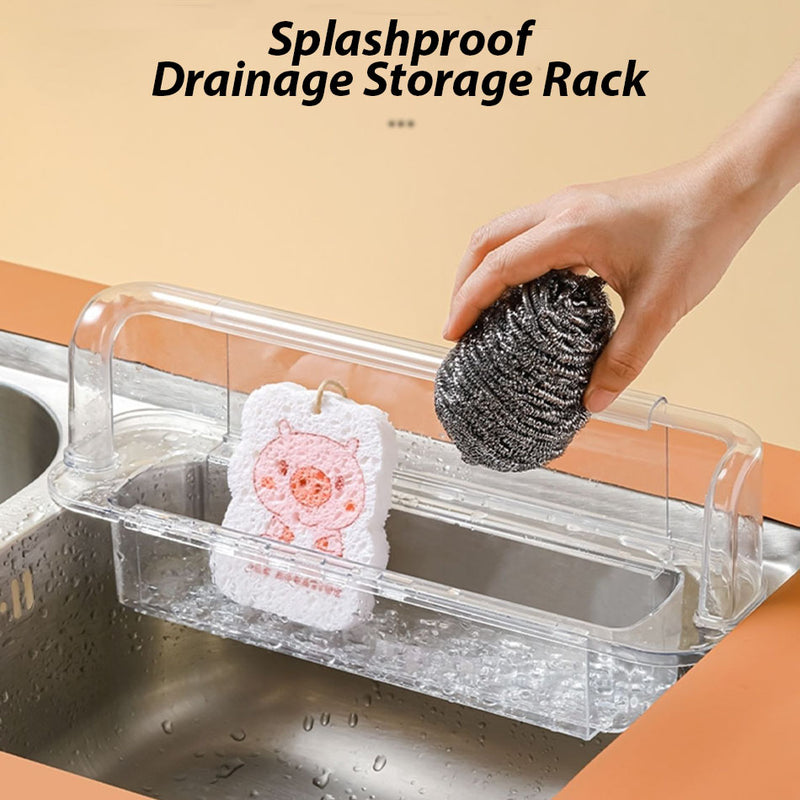 idrop Telescopic Drain Storage Rack With Water Retaining Strip Set / Rak Penyimpanan Longkang Teleskopik Dengan Set Jalur Penahan Air / 伸缩沥水收纳架带挡水条套装