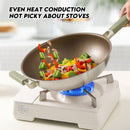 idrop 34CM Titanium Single Handle Non-Stick Pan / Kuali Tidak Melekat Pemegang Tunggal Titanium / 34CM有钛单柄不粘锅