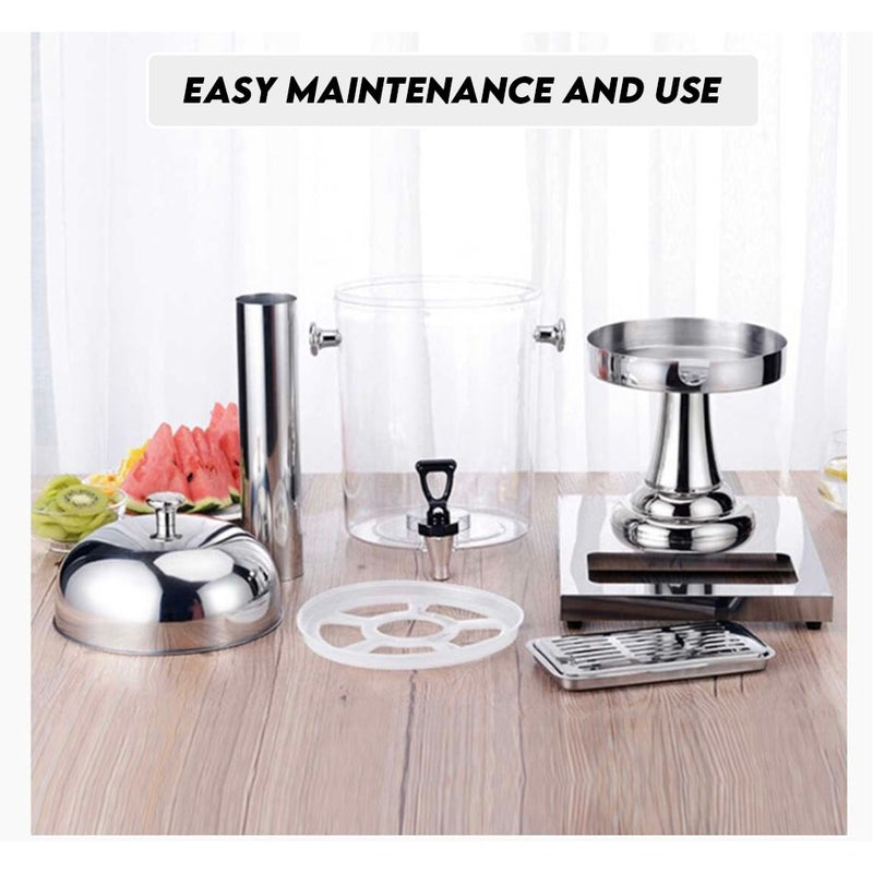 idrop 8L Silver Single Head Juice Cauldron / 8L Kuali Jus Kepala Tunggal Perak / 8L银色单头果汁鼎