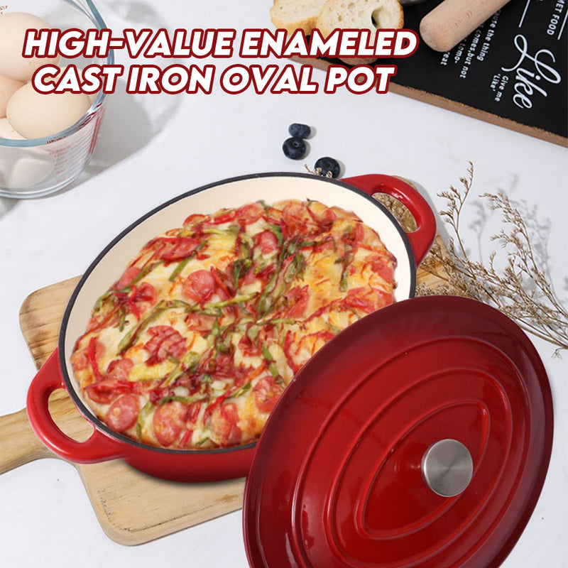 idrop Versatile Cast Oval Iron Wok Perfect for 32CM Ideal for Stir-Frying, Searing, and Slow Cooking / Wok Besi Cor Serbaguna Ideal untuk Menggoreng, Menumis, dan Memasak Perlahan
