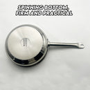 idrop 25CM Premium 304 Stainless Steel Frying Pan uncoated for Healthy Cooking / Kuali Menggoreng Keluli Tahan Karat Premium 25CM 304 Tidak Bersalut Untuk Masakan Yang Sihat / 25CM 304 不锈钢煎锅无涂层健康烹饪