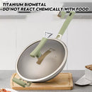 idrop 34CM Titanium Single Handle Non-Stick Pan / Kuali Tidak Melekat Pemegang Tunggal Titanium / 34CM有钛单柄不粘锅