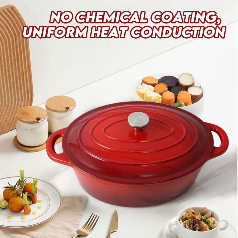idrop Versatile Cast Oval Iron Wok Perfect for 32CM Ideal for Stir-Frying, Searing, and Slow Cooking / Wok Besi Cor Serbaguna Ideal untuk Menggoreng, Menumis, dan Memasak Perlahan