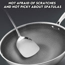 idrop [ 32 / 34CM ] Inner Honeycomb Nonstick Scratch Resistant Cooking Wok Frying Pan / Periuk Kuali Memasak Tidak Lekat / 32CM/34CM内蜂窝单柄特厚不粘炒锅(可立玻璃盖 )
