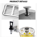 idrop 8L Silver Single Head Juice Cauldron / 8L Kuali Jus Kepala Tunggal Perak / 8L银色单头果汁鼎
