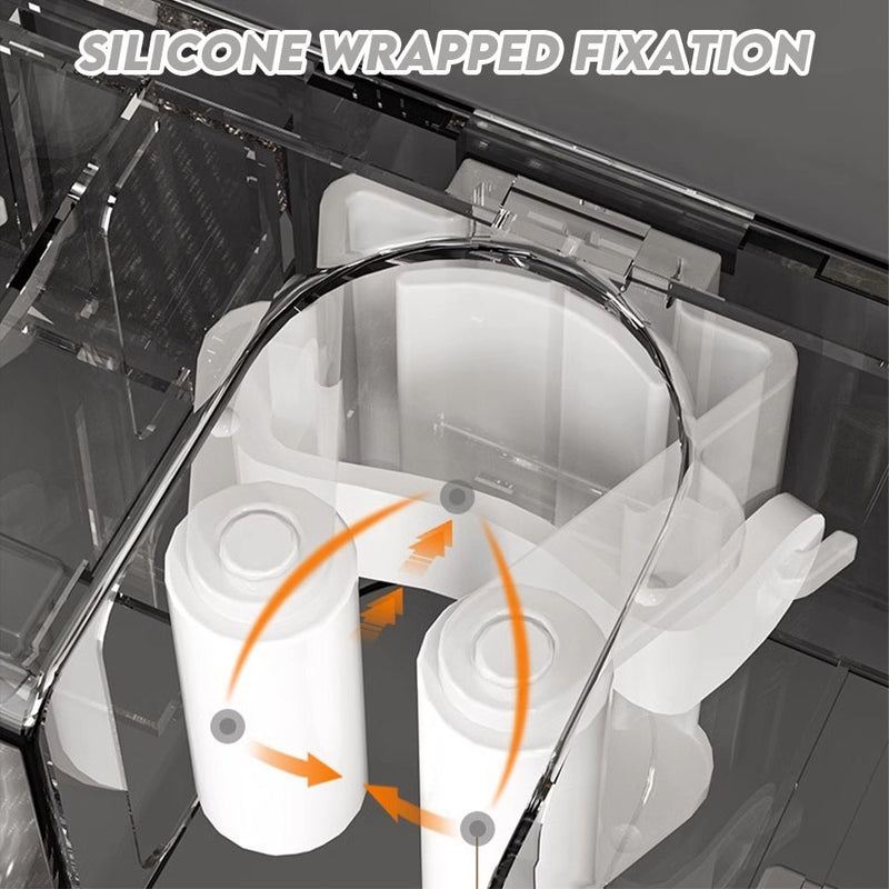 idrop 4 Hook Bracket Mop Clip / Klip Mop Kurungan 4 Cangkuk / 4挂钩托把架拖把夹
