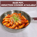 idrop 25CM Uncoated 304 Stainless Steel Frying Pan Household Non-stick Pan Food Grade Thickened Induction Cooker / Kuali 304 Keluli Tahan Karat Tidak Bersalut 25CM Kuali Tidak Lekat Isi Rumah Periuk Aruhan Tebal Gred Makanan / 25CM 无涂层304不锈钢煎锅家用不粘锅食品级电磁炉