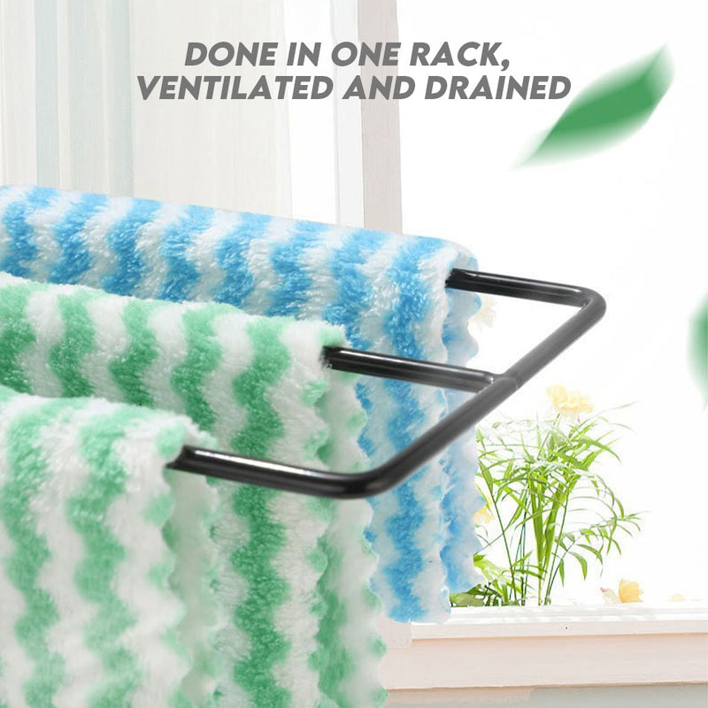 idrop Desktop Wall-Mountable Wiping Rack With Drain Tray / Rak Pengelap Boleh Lekap di Dinding Desktop Dengan Dulang Longkang / 台式可壁挂抹布置物架带沥水盘
