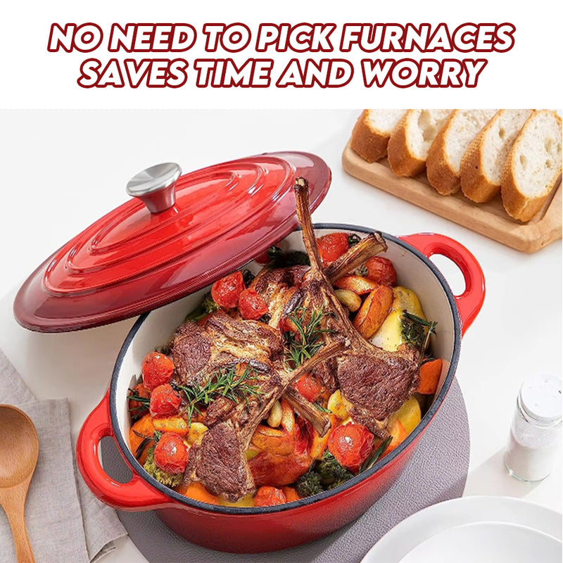 idrop Versatile Cast Oval Iron Wok Perfect for 32CM Ideal for Stir-Frying, Searing, and Slow Cooking / Wok Besi Cor Serbaguna Ideal untuk Menggoreng, Menumis, dan Memasak Perlahan