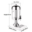 idrop 8L Silver Single Head Juice Cauldron / 8L Kuali Jus Kepala Tunggal Perak / 8L银色单头果汁鼎
