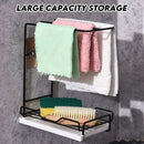 idrop Desktop Wall-Mountable Wiping Rack With Drain Tray / Rak Pengelap Boleh Lekap di Dinding Desktop Dengan Dulang Longkang / 台式可壁挂抹布置物架带沥水盘