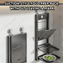 idrop 1 PCS - Suction Cup Kitchen Prep Station No Drill Wall Mounted Multi-Layer Dish Rack Foldable Multi-Function Household Storage Organizer, Stesen Penyediaan Dapur Lekap Sedutan Tanpa Tebuk Rak Pinggan Pelbagai Lapisan Penyusun