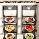 idrop 1 PCS - Suction Cup Kitchen Prep Station No Drill Wall Mounted Multi-Layer Dish Rack Foldable Multi-Function Household Storage Organizer, Stesen Penyediaan Dapur Lekap Sedutan Tanpa Tebuk Rak Pinggan Pelbagai Lapisan Penyusun