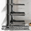 idrop 1 PCS - Suction Cup Kitchen Prep Station No Drill Wall Mounted Multi-Layer Dish Rack Foldable Multi-Function Household Storage Organizer, Stesen Penyediaan Dapur Lekap Sedutan Tanpa Tebuk Rak Pinggan Pelbagai Lapisan Penyusun