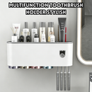 idrop 1 PCS - No Drill Electric Toothbrush Holder Toothbrush and Mouthwash Cup Rack Minimalist Toothbrush and Cup Storage Set, Pemegang Berus Gigi Elektrik Tanpa Tebuk Rak Berus Gigi dan Cawan Kumur Bilik Air Set Penyimpanan Minimalis