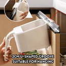 idrop 1 PCS - Wall Mounted Kitchen Trash Bin with Scraper Countertop Hanging Food Waste Bin for Wet Garbage Modern Space Saving Design, Tong Sampah Dapur Lekap Dinding Dengan Pengikis Sisa Makanan dan Sampah Basah Reka Bentuk Jimat Ruang