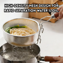 idrop 2 PCS - 304 Stainless Steel Frying Basket Strainer Ladle Deep Fry Basket Noodle Strainer Kitchen Blanching Basket Commercial Oil Filter, Bakul Goreng Keluli Tahan Karat 304 Penapis Mee Senduk Penapis Dapur Bakul Celur Serbaguna Penapis Minyak