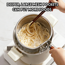idrop 2 PCS - 304 Stainless Steel Frying Basket Strainer Ladle Deep Fry Basket Noodle Strainer Kitchen Blanching Basket Commercial Oil Filter, Bakul Goreng Keluli Tahan Karat 304 Penapis Mee Senduk Penapis Dapur Bakul Celur Serbaguna Penapis Minyak