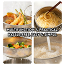 idrop 2 PCS - 304 Stainless Steel Frying Basket Strainer Ladle Deep Fry Basket Noodle Strainer Kitchen Blanching Basket Commercial Oil Filter, Bakul Goreng Keluli Tahan Karat 304 Penapis Mee Senduk Penapis Dapur Bakul Celur Serbaguna Penapis Minyak
