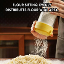 idrop 2 PCS - Flour Dispenser with Sifter Portable Flour Storage Container Baking Powder Shaker Starch Storage Box Multi-Function Baking Tool, Bekas Tepung Dengan Penapis Dispenser Tepung Mudah Alih Bekas Penyimpanan Tepung dan Kanji Serbaguna